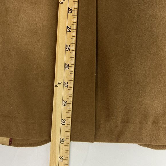 The Gallery By Hagger Vintage Caramel Suede Size 38 Coat Patch Pockets Vented - Picture 9 of 10